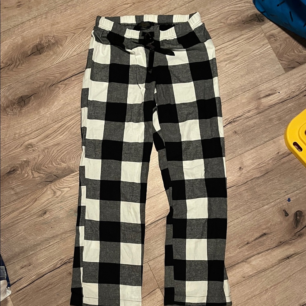 Pendleton Black and White Striped Pajama Pants